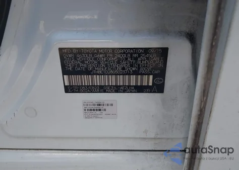 2016 Lexus Is z USA, uszkodzony, nr VIN JTHBE1D28G5023713